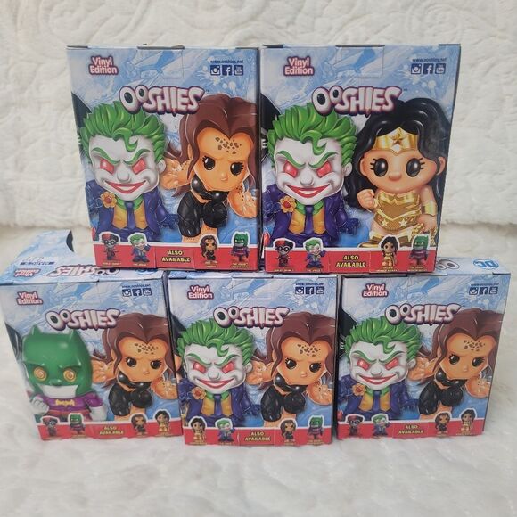 Ooshies DC Comics Complete Series 4 Set of 5 Vinyl Edition Figures New OOS - Picture 3 of 6